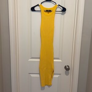 Yellow Maxi Dress w Slit